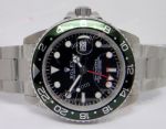 Copy Rolex GMT Master II Green Bezel Black Dial Watch Classic Model 